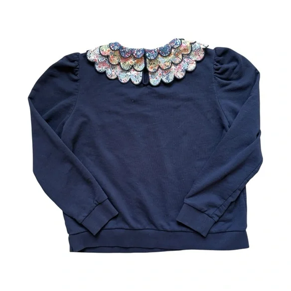 Boden Hattie Collar Sweatshirt Size 12 - Picture 10 of 12